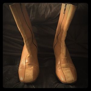 Franco Barbieri 7 1/2 Camel Italian Leather Boots